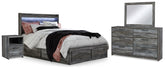 J&M Furniture - Ashley Furniture - Baystorm Queen Panel Bed with 2 Side Storage, Dresser, Mirror, and Nightstand - Queen Panel Bed with 2 Side Storage, Dresser, Mirror, and Nightstand - B221B43